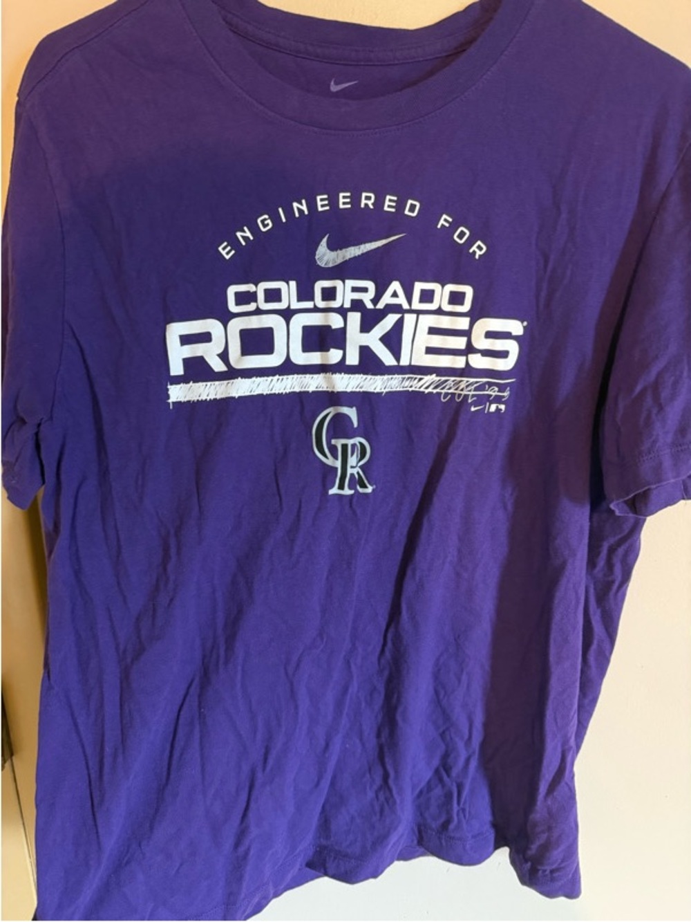 Nike Purple Colorado Rockies Graphic Tee